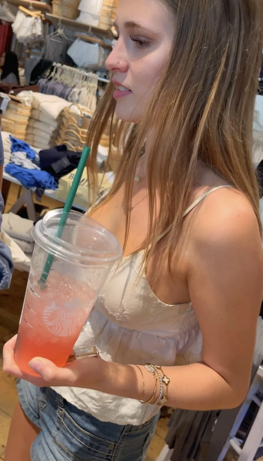 Sister’s friend was showing off her tits in public image 6