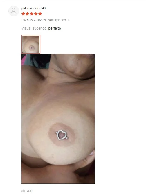 Avaliações da shopee - piercing no peito, prints 2.0 main image
