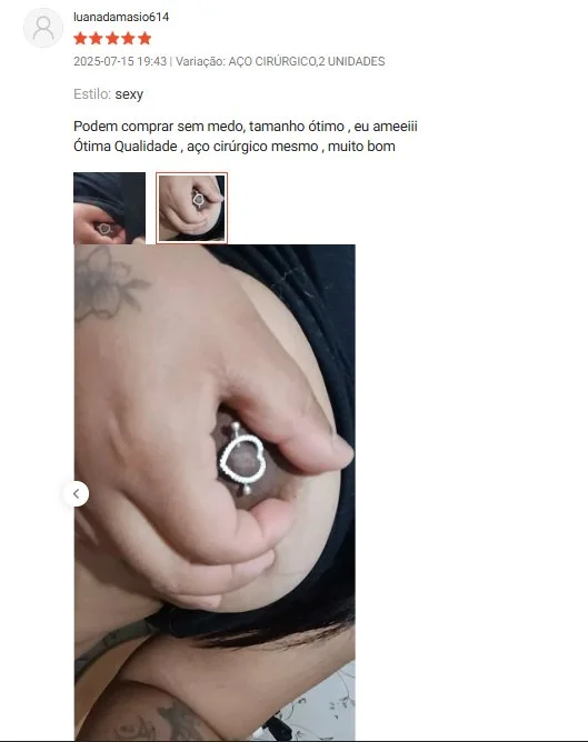 Avaliações da shopee - piercing no peito, prints 2.0 image 2