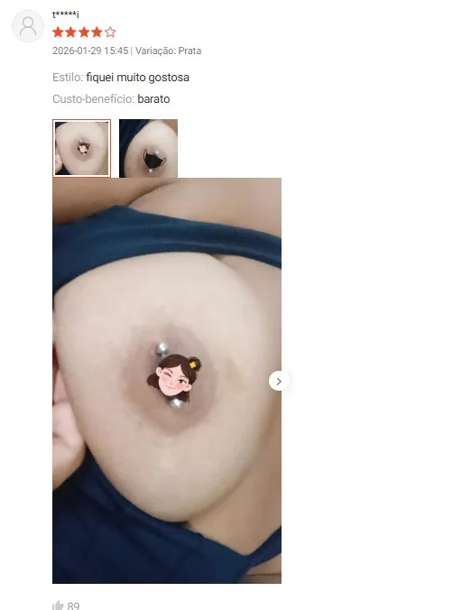 Avaliações da shopee - piercing no peito, prints 2.0 image 3