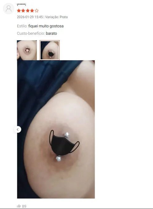 Avaliações da shopee - piercing no peito, prints 2.0 image 4