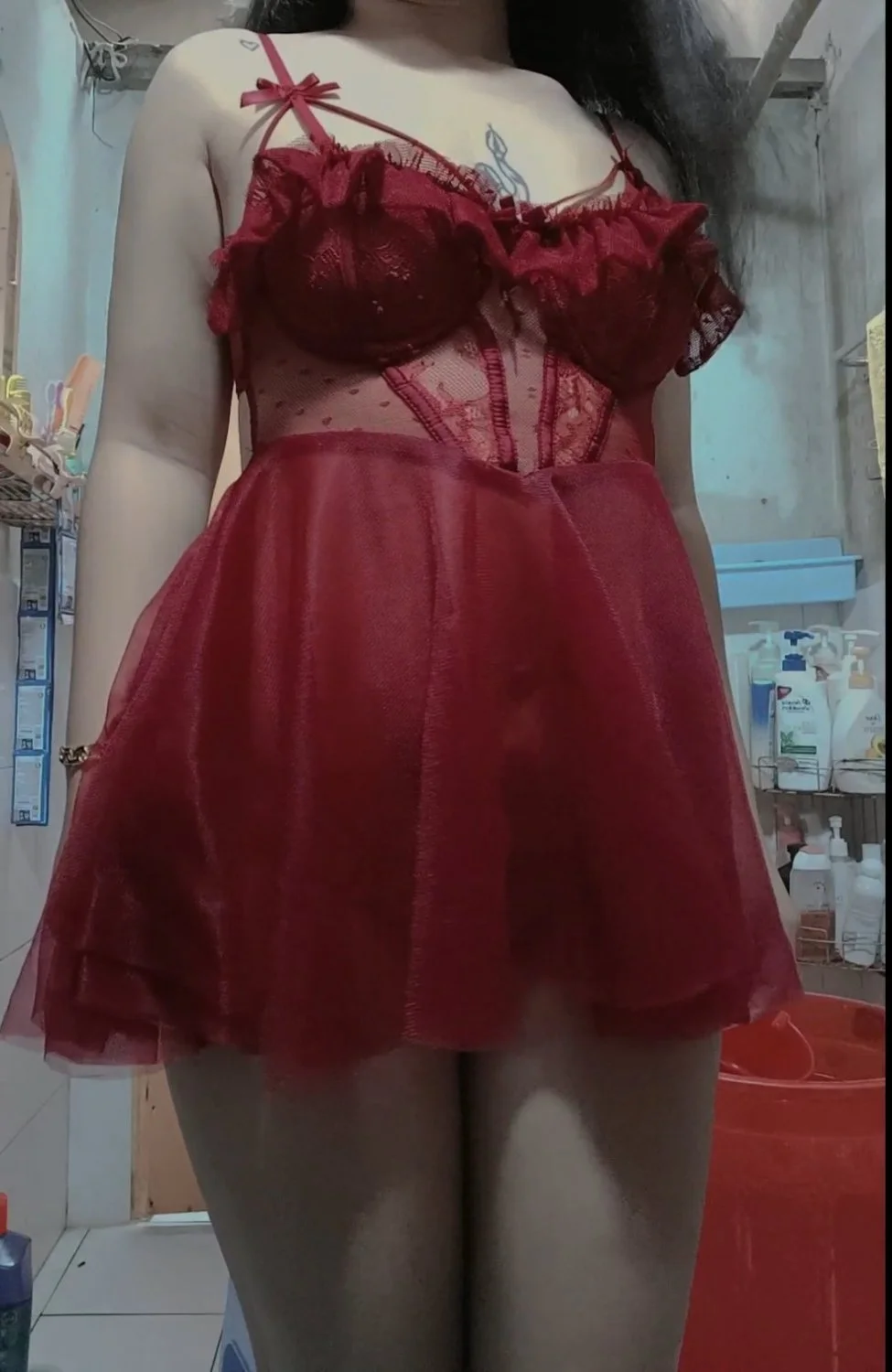 voile and chiffon dress image 34