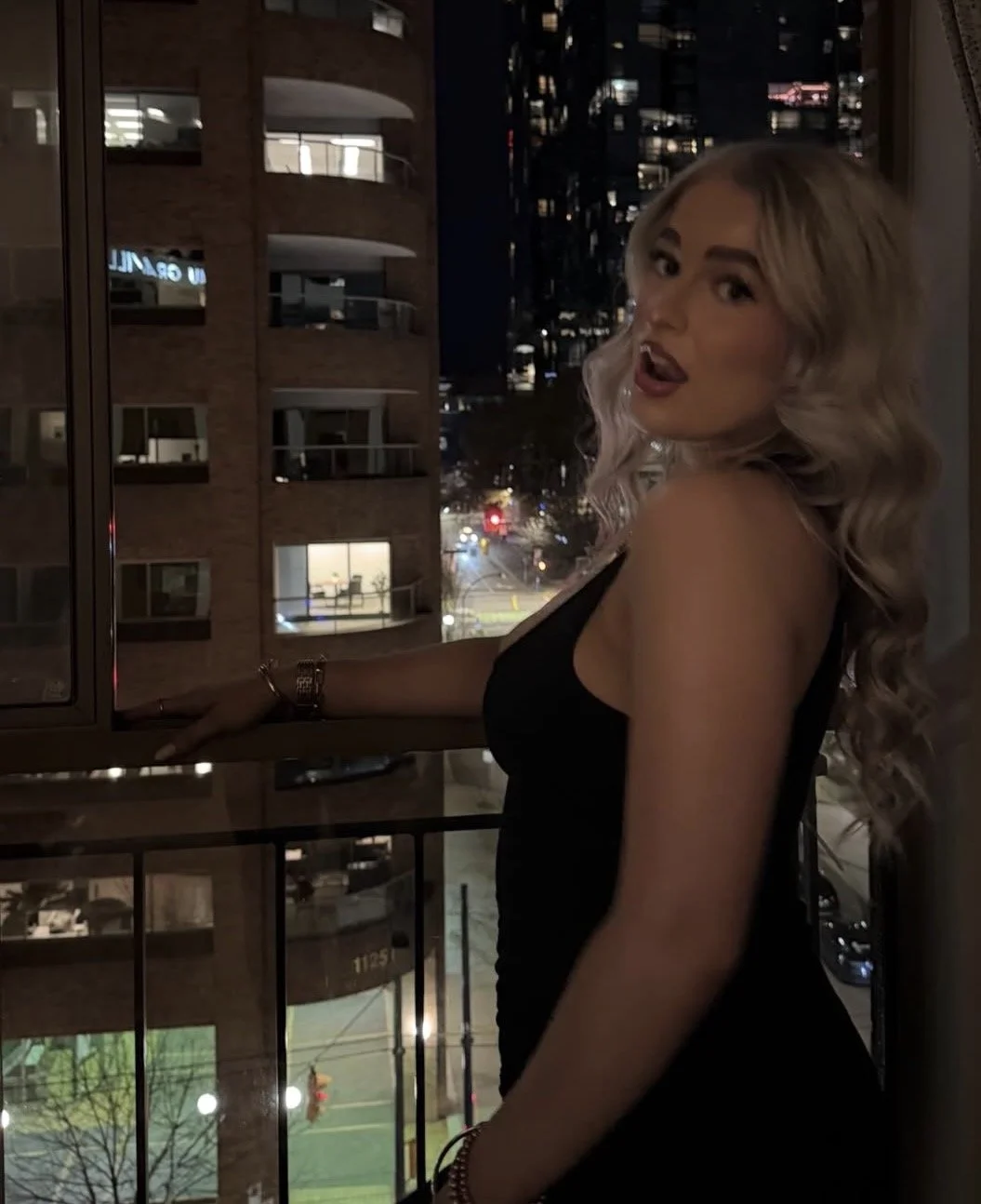 Busty blonde babe Maddy knows what she’s got. image 3