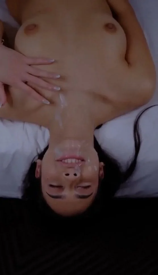 Pretty asian bitch sucks for facial image 3