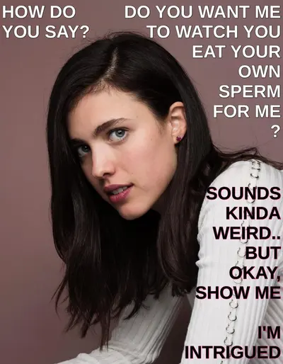 Margaret Qualley seems curious - Celebrity CEI Captions cover image