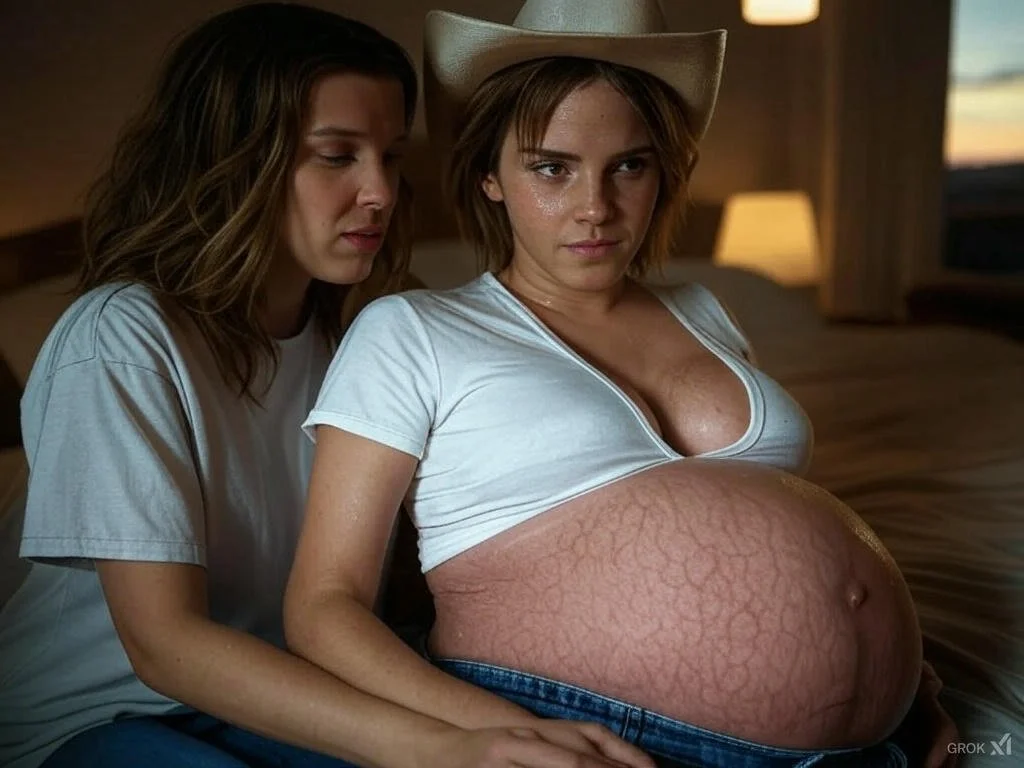 Celebrity Millie and Emma Preggo Ai fantasy image 16