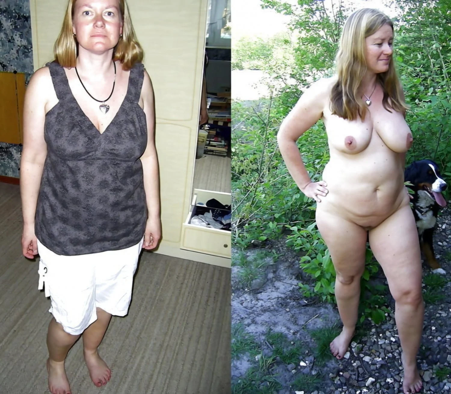 Amateur Wives Dressed Undressed image 2
