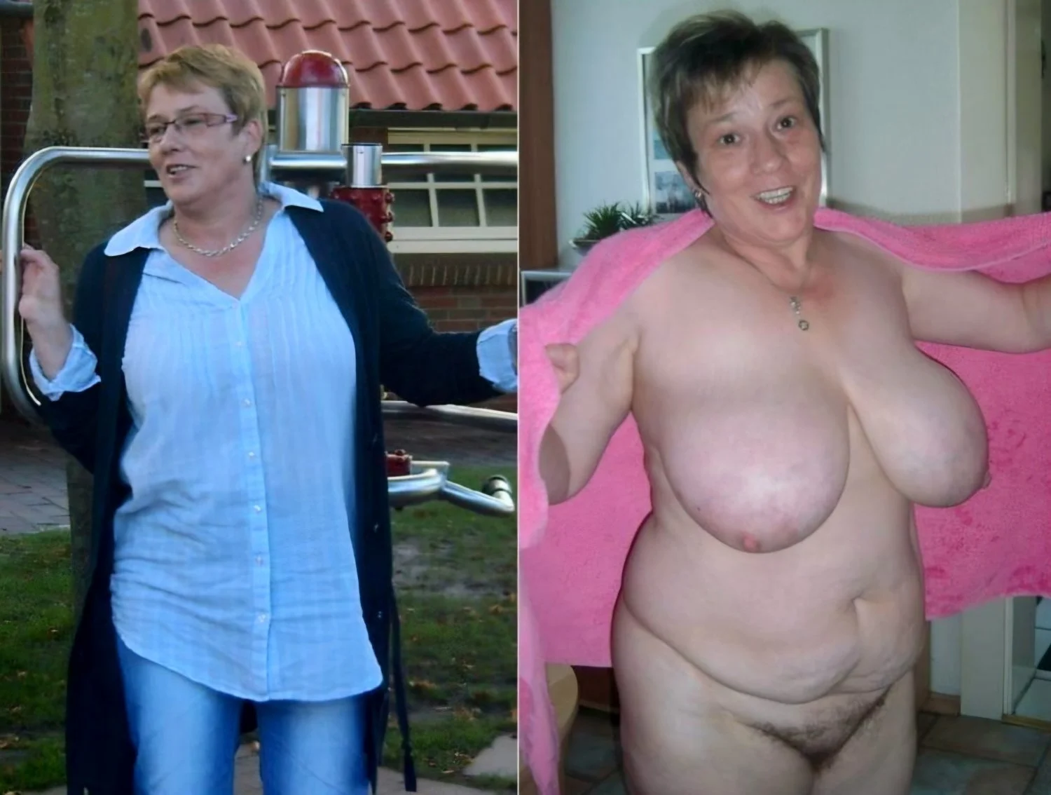Amateur Wives Dressed Undressed image 21