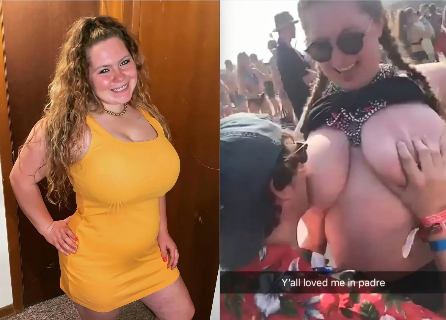 Amanda groped flashing huge tits at spring break image 13