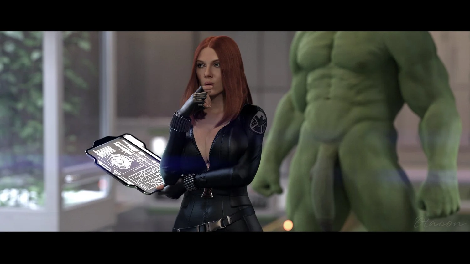 [Marvel] The Hulk fucks Black Widow image 2