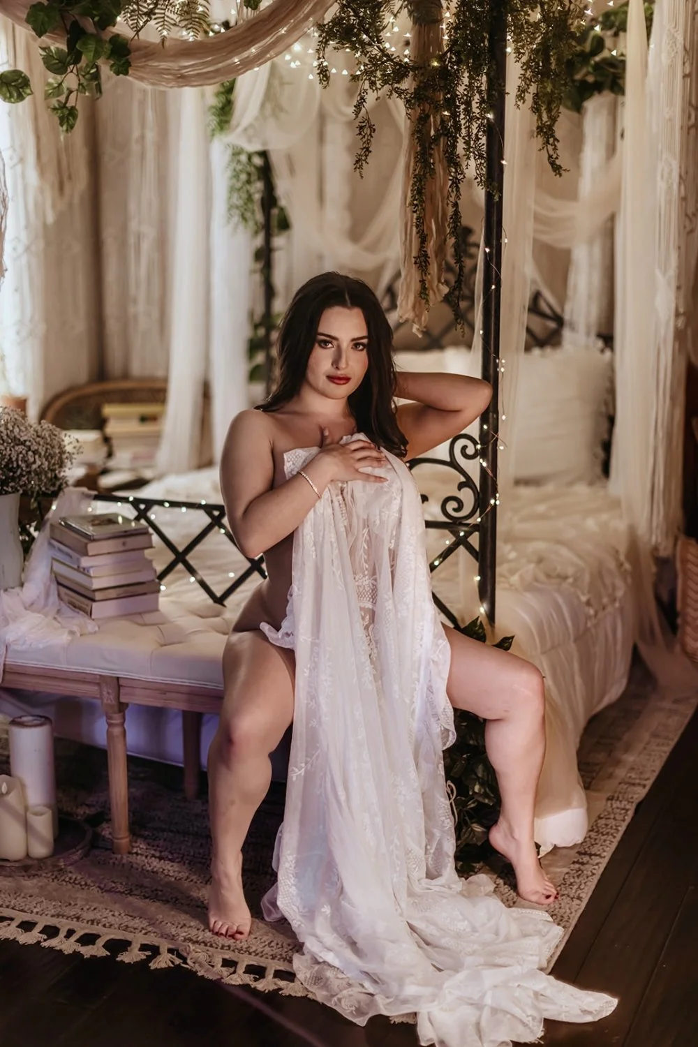 Yummy brunette boudoir image 31