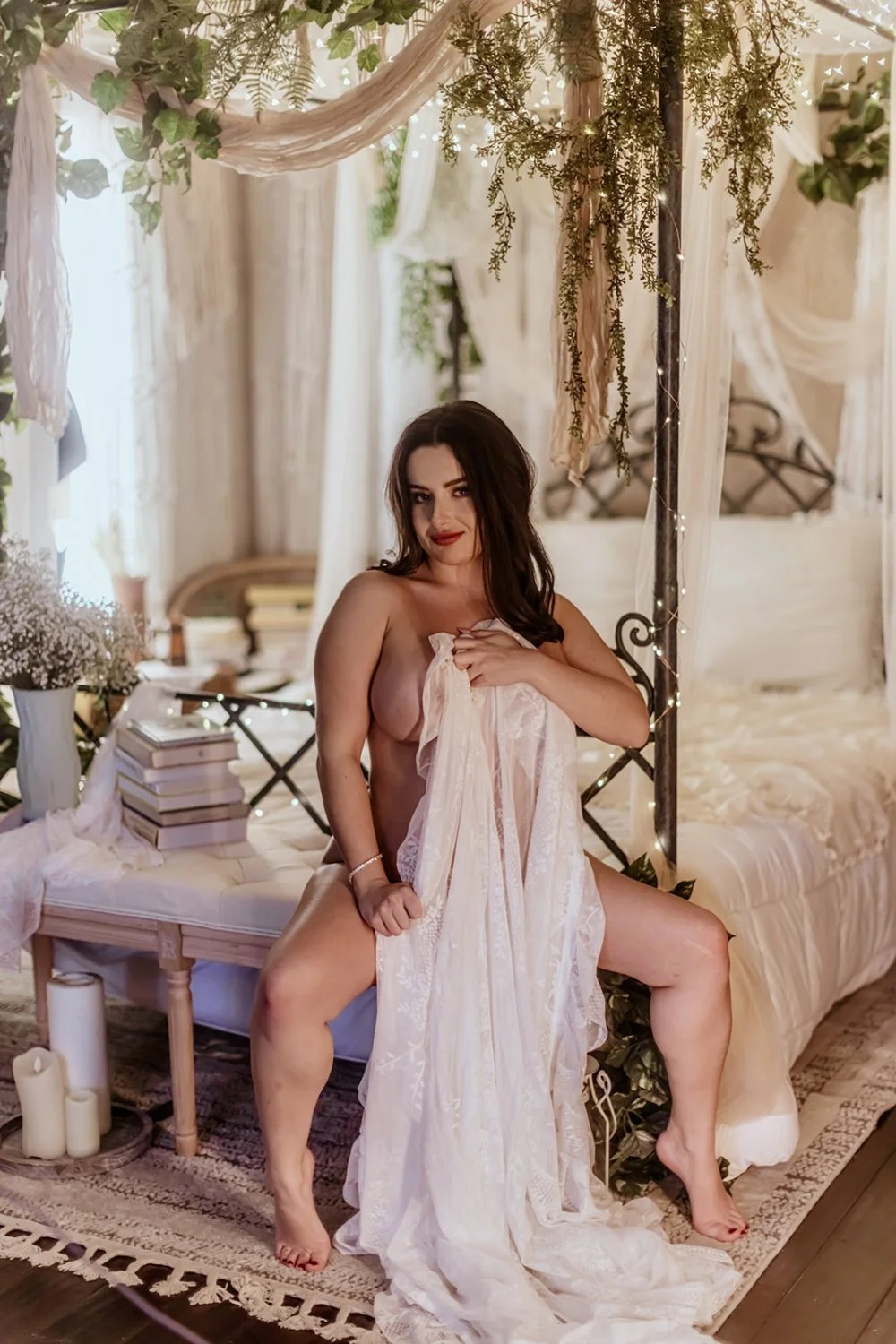 Yummy brunette boudoir image 33