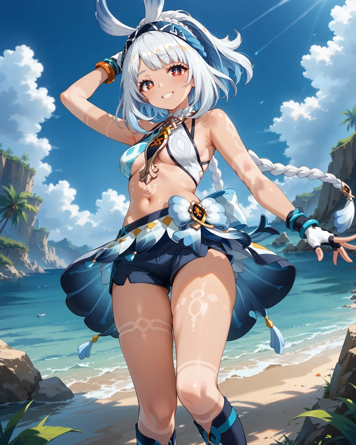 Mualani [Fucked On Beach] - Genshin Impact image 4