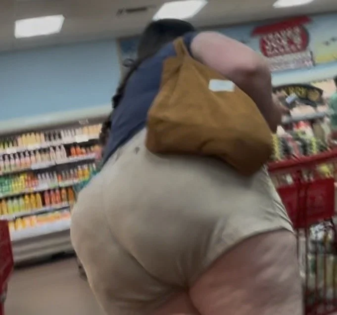 Fat frumpy nerd with huge ass in khaki shorts image 4
