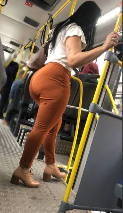 Flagras de rabudas no ônibus. image 2