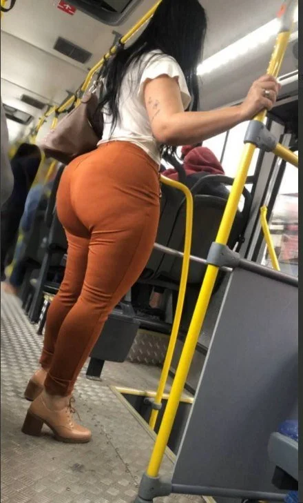 Flagras de rabudas no ônibus. image 4