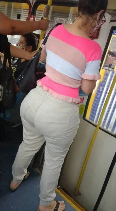 Flagras de rabudas no ônibus. image 6