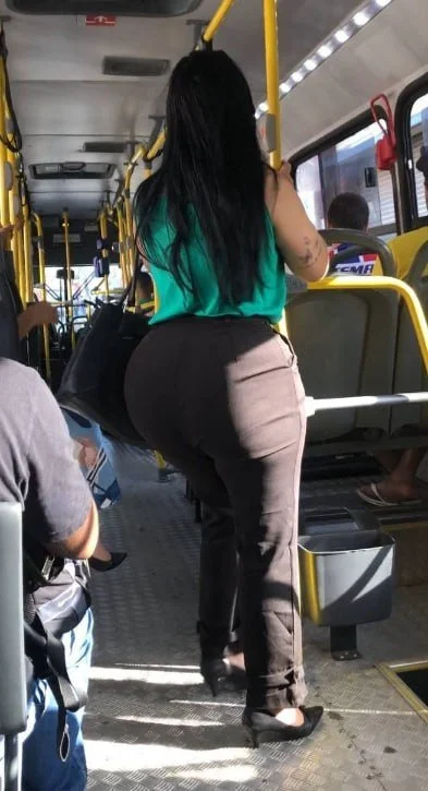 Flagras de rabudas no ônibus. image 7