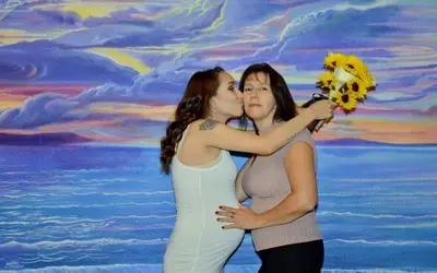 -pregnant daughter + mom- cover image