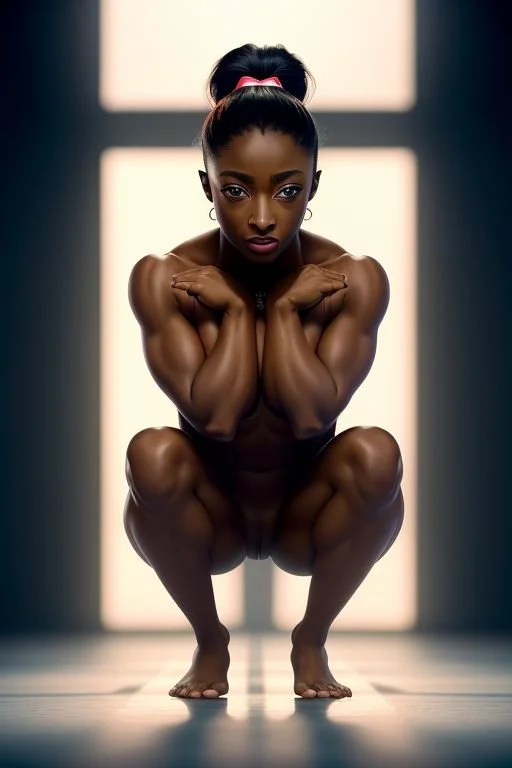 Simone Biles Squatting Naked image 5