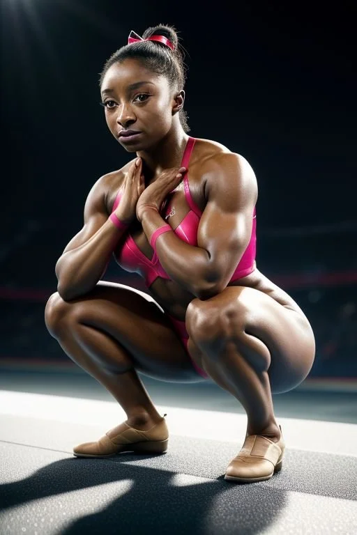 Simone Biles Squatting Naked image 6
