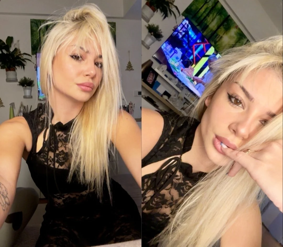 Shameless young blonde teen slut Lara naked image 5