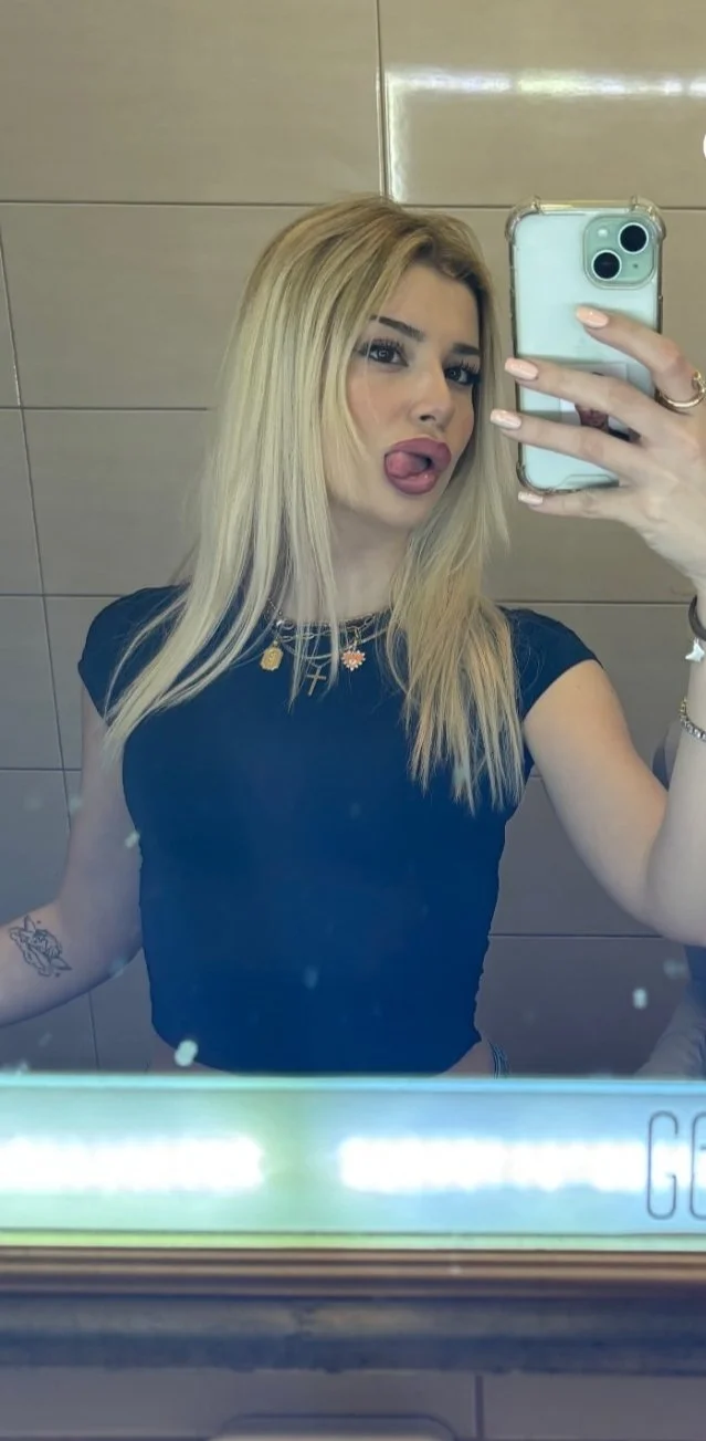 Shameless young blonde teen slut Lara naked image 6