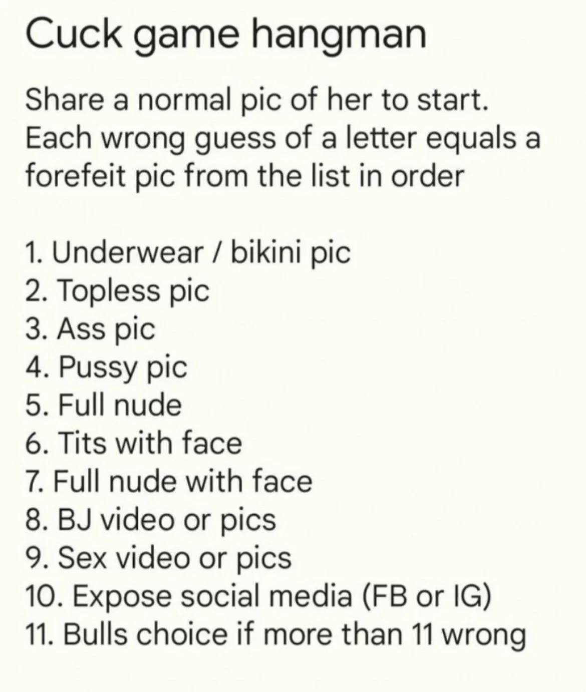 Cuck game. Come and play a round main image
