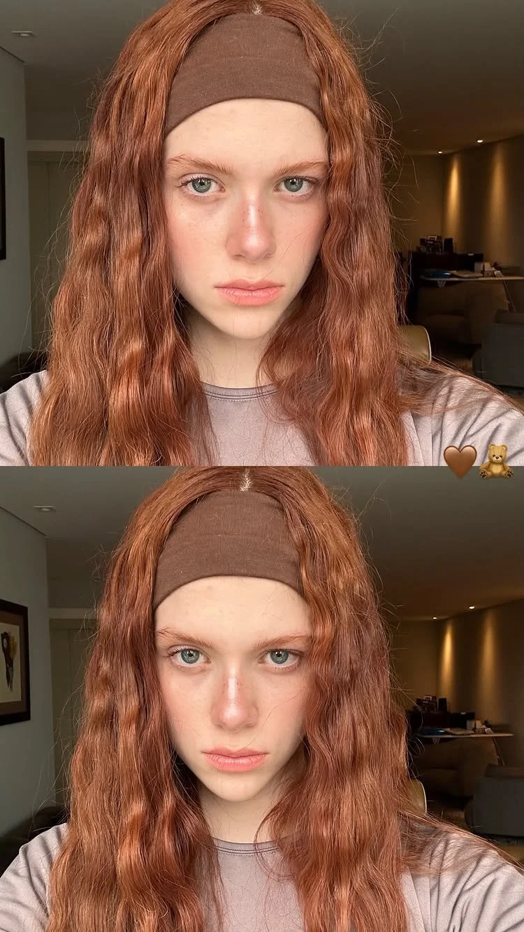 Novinha ruiva ama gozada na cara Duda Vaz redhead ginger Eduarda Vaz cumslut image 9
