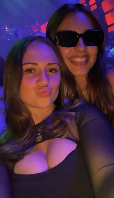My real cousin Krystal's fat ass in jeans as she skips on her 25th birthday cover image