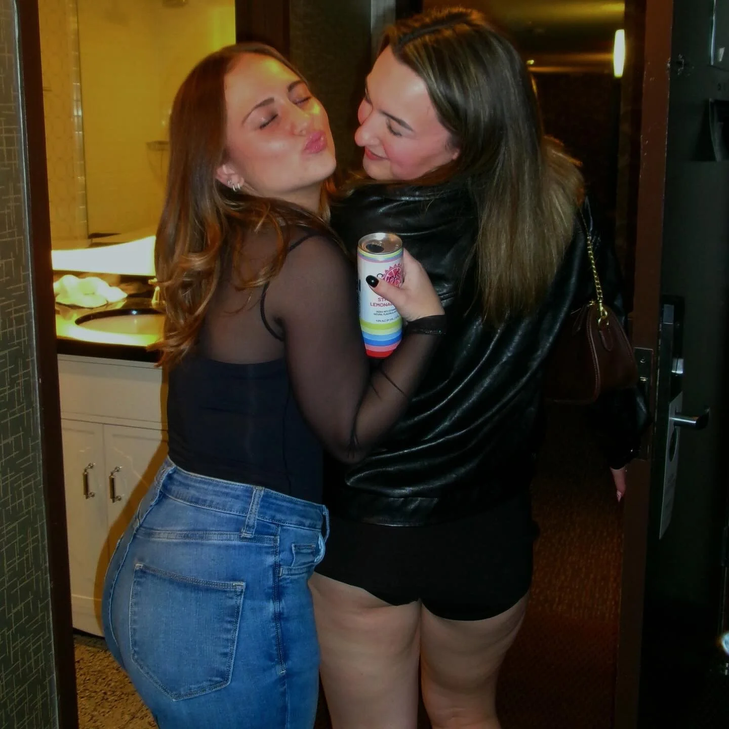 My real cousin Krystal's fat ass in jeans as she skips on her 25th birthday image 5