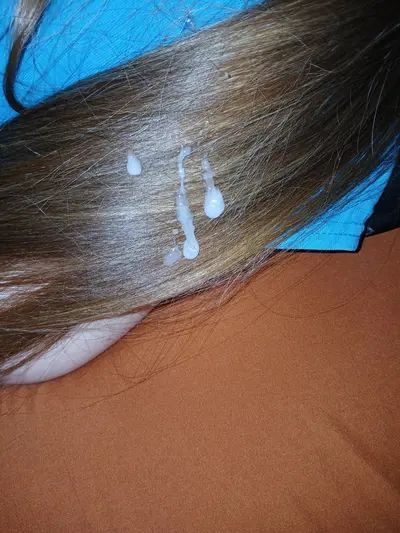Fat ass pawg sleeping cum in hair cover image