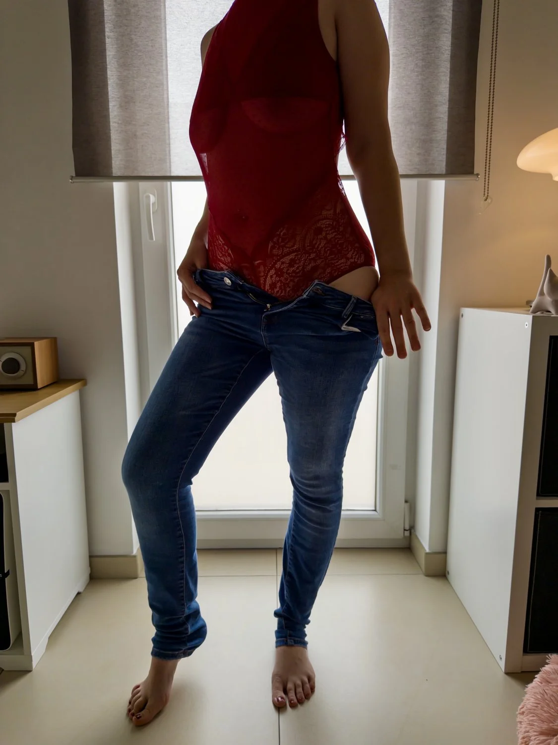 Hot Milf in RED Lingerie image 2