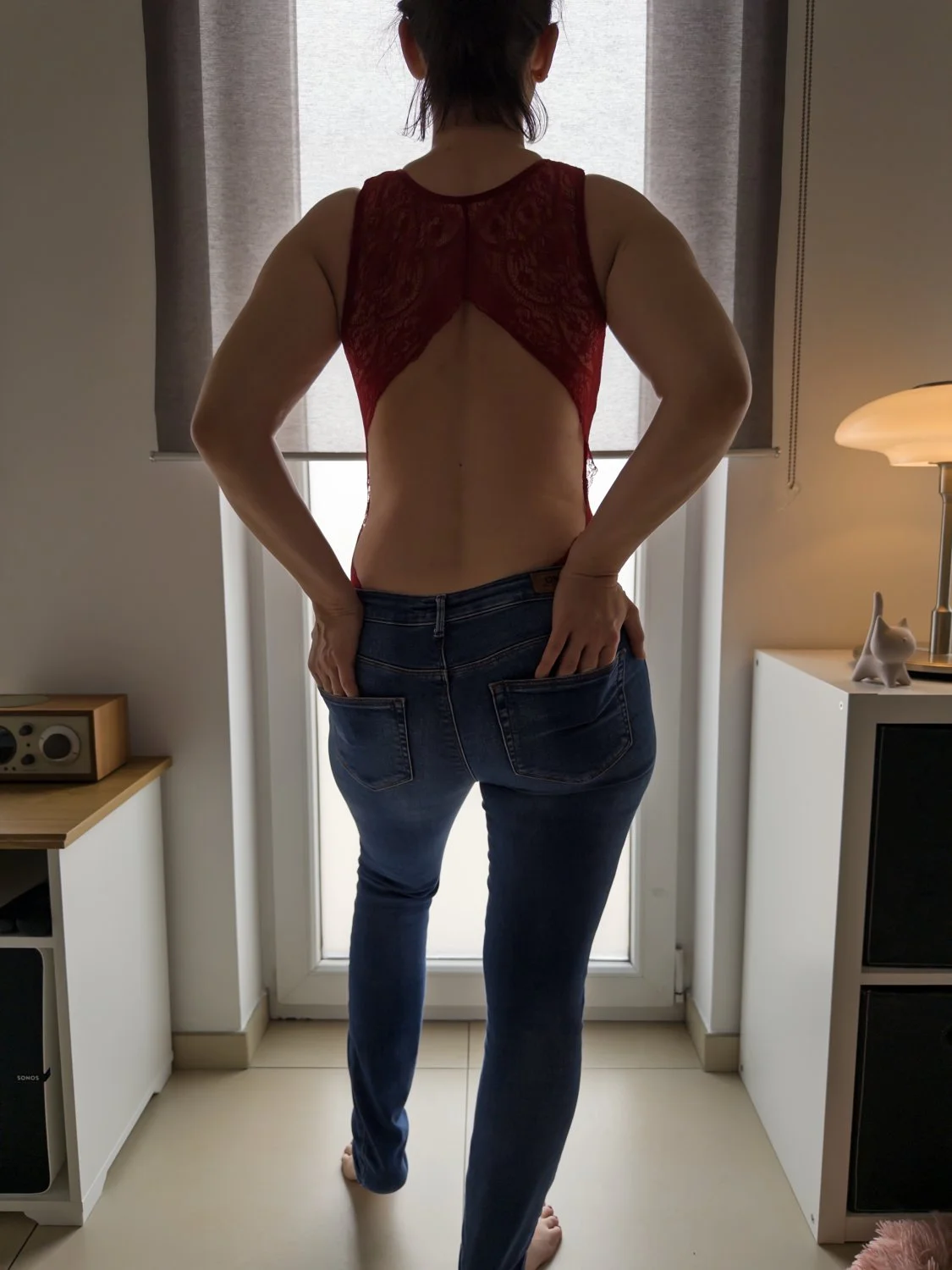 Hot Milf in RED Lingerie image 4