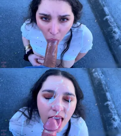 Public Blowjob And Big Facial | amateur outdoors exhibitionist cum cumshot cover image