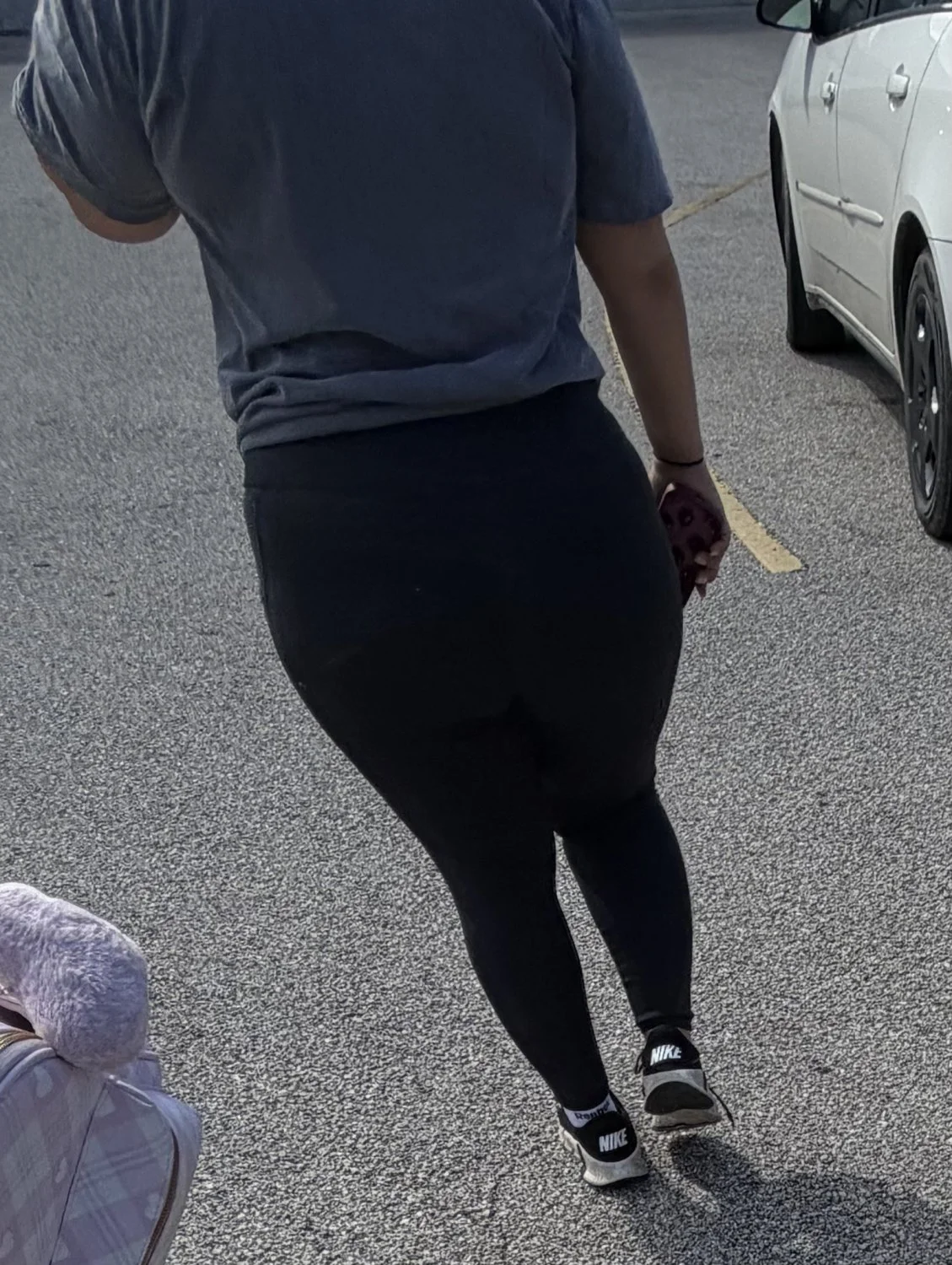 FAT chubby bitch MILF wearing leggings image 2
