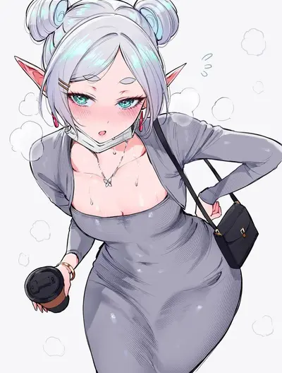Lewd Frieren!? I'd never had guessed. But it's Rule 34...🤷☮️ cover image