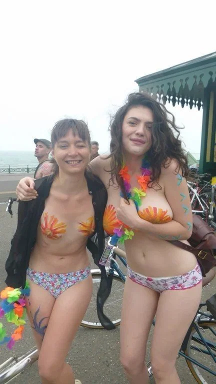 Brighton Bike Ride milf Lillian loves getting her tits out image 6