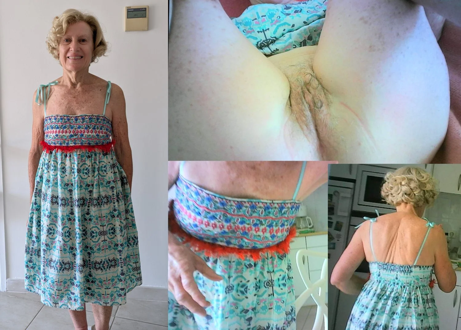 Cheating granny nurse Solange went for clothed photos i noticed that she was commando so i insisted image 5
