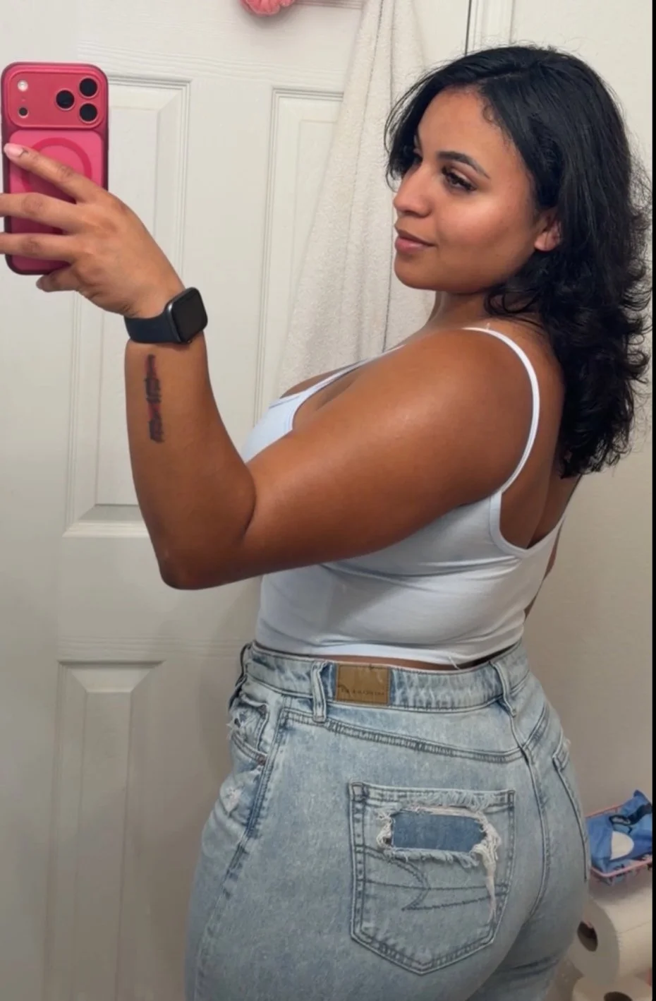 Sexy thick mixed slut Kiley from Austin Tx shows off her round titties and ass image 7