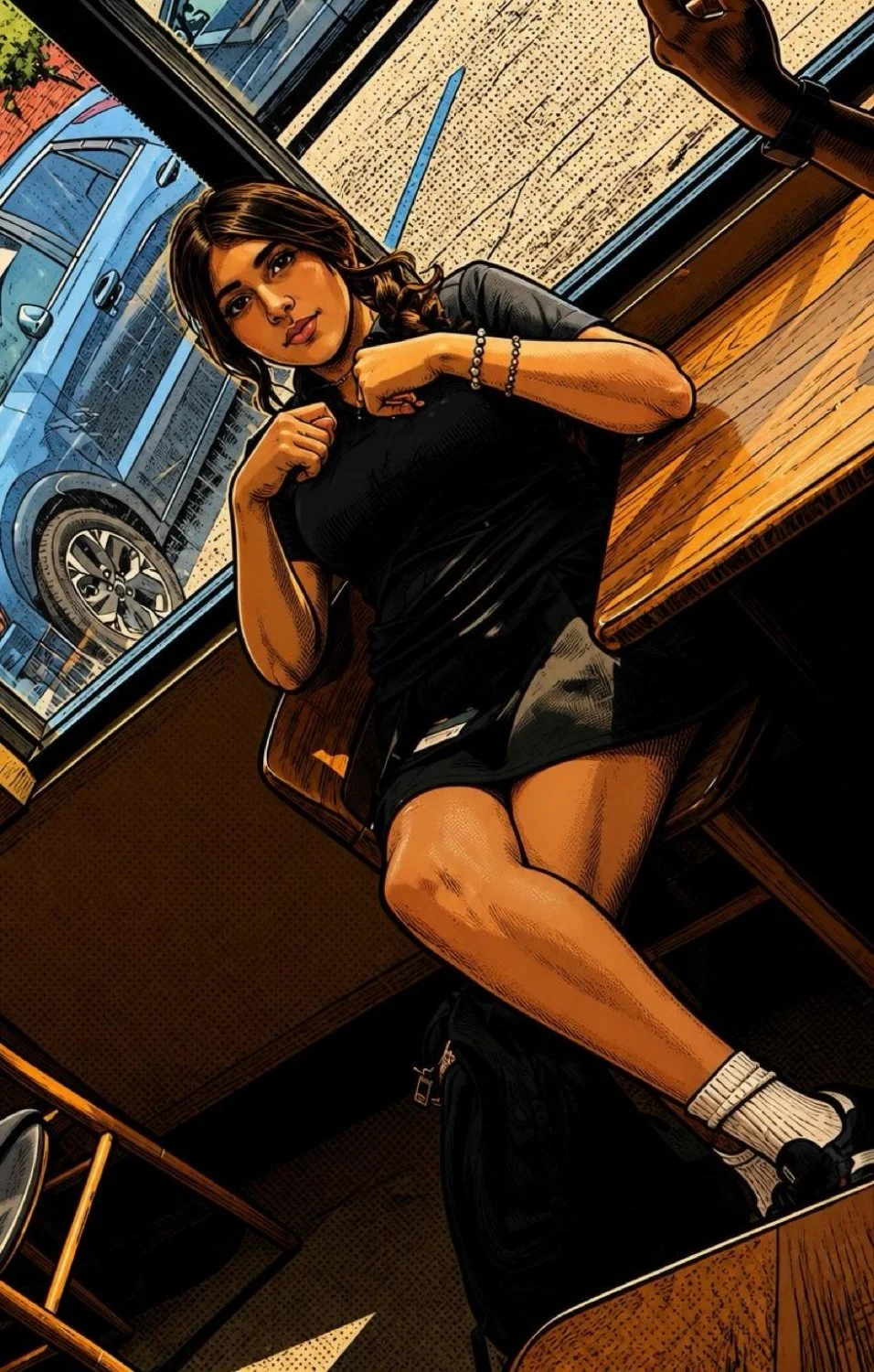 Latina in the perfect uniform image 2