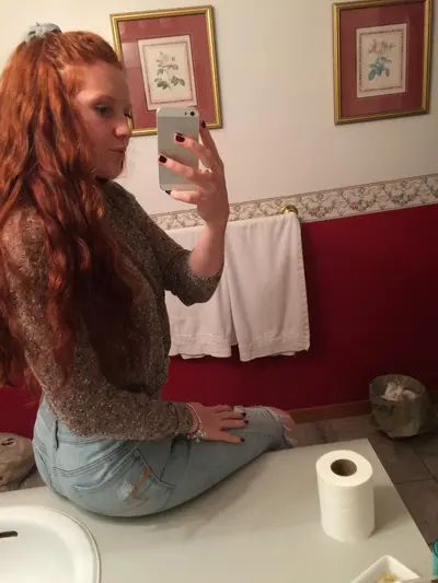 Redhead bathroom selfies cover image