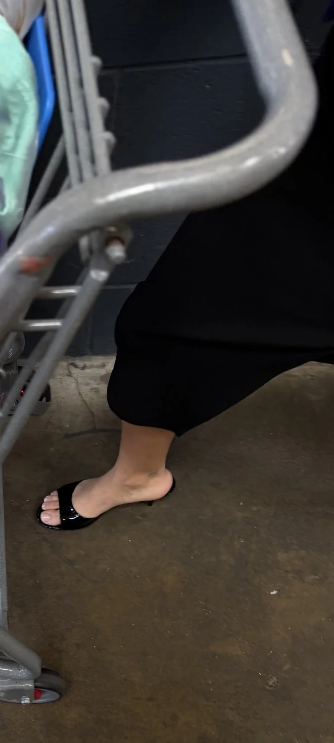 Sexy MILF feet in black heels image 16