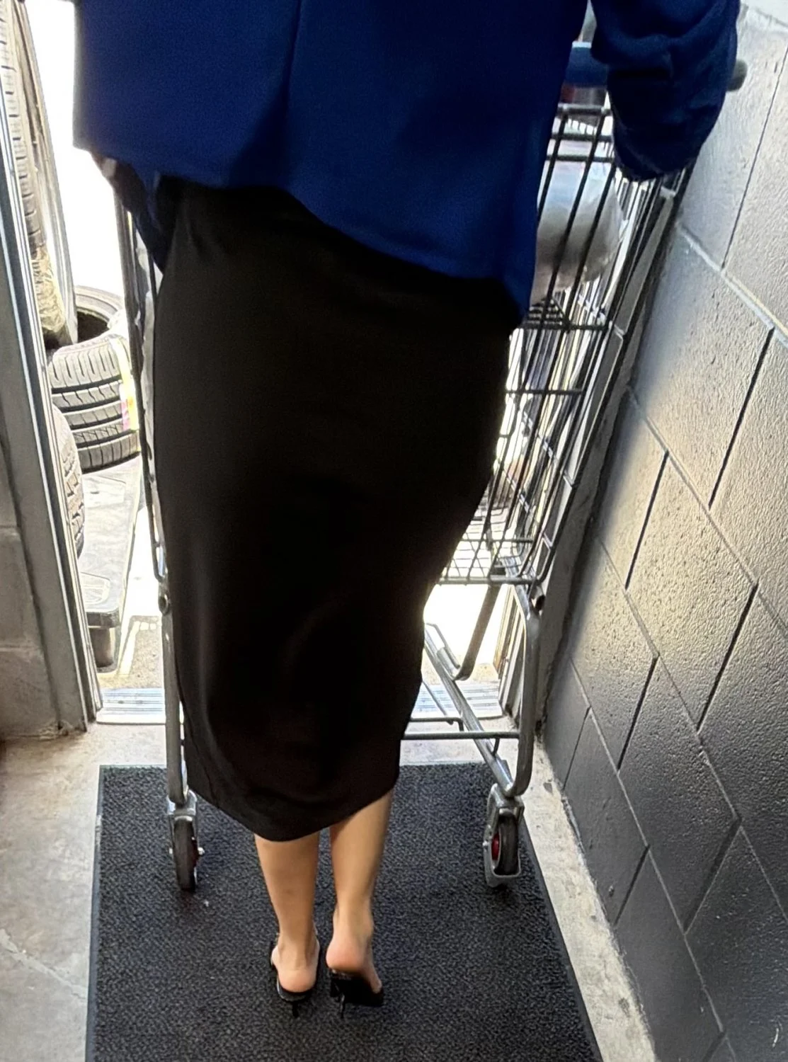 Sexy MILF feet in black heels image 22