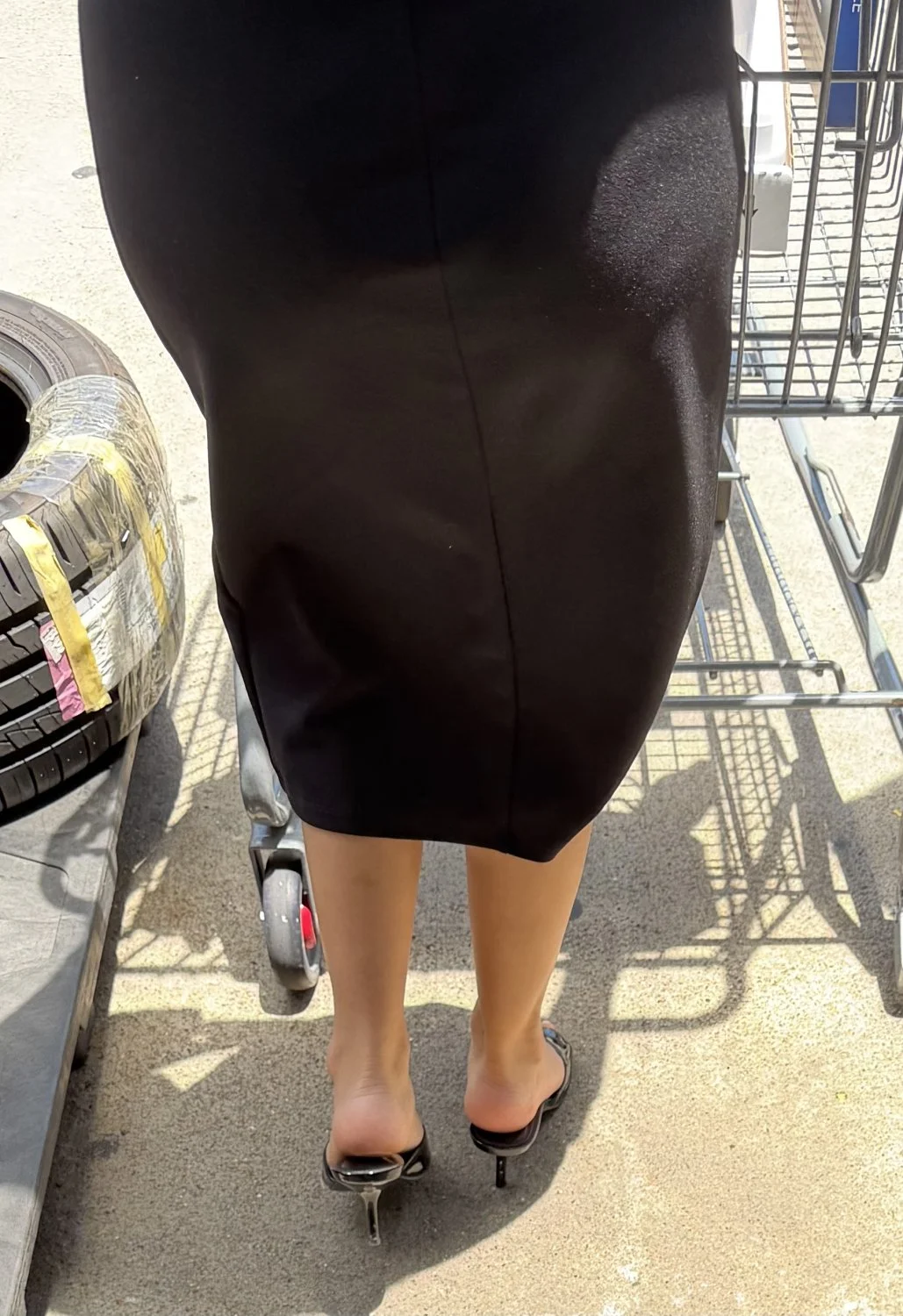 Sexy MILF feet in black heels image 23
