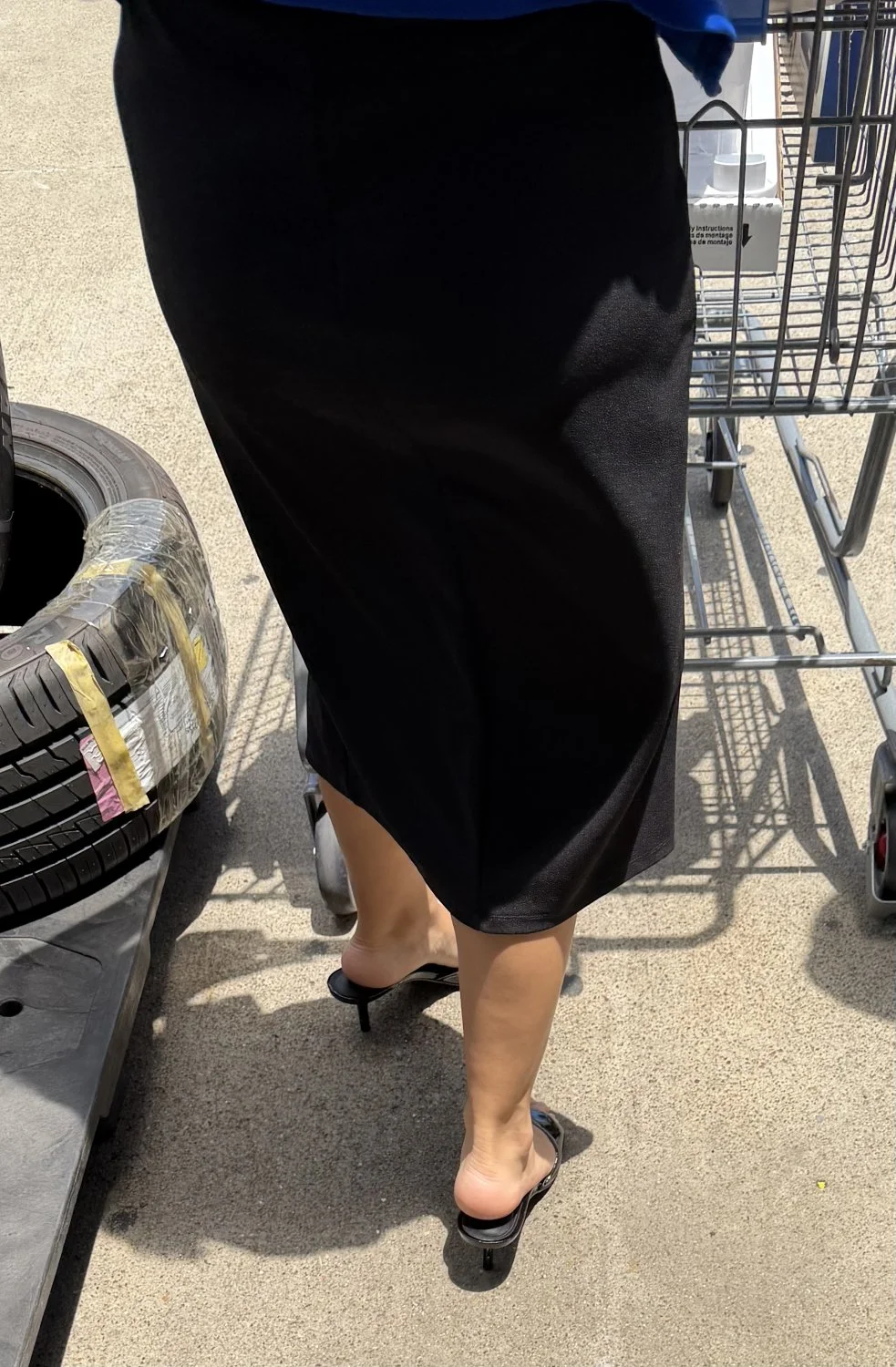 Sexy MILF feet in black heels image 26