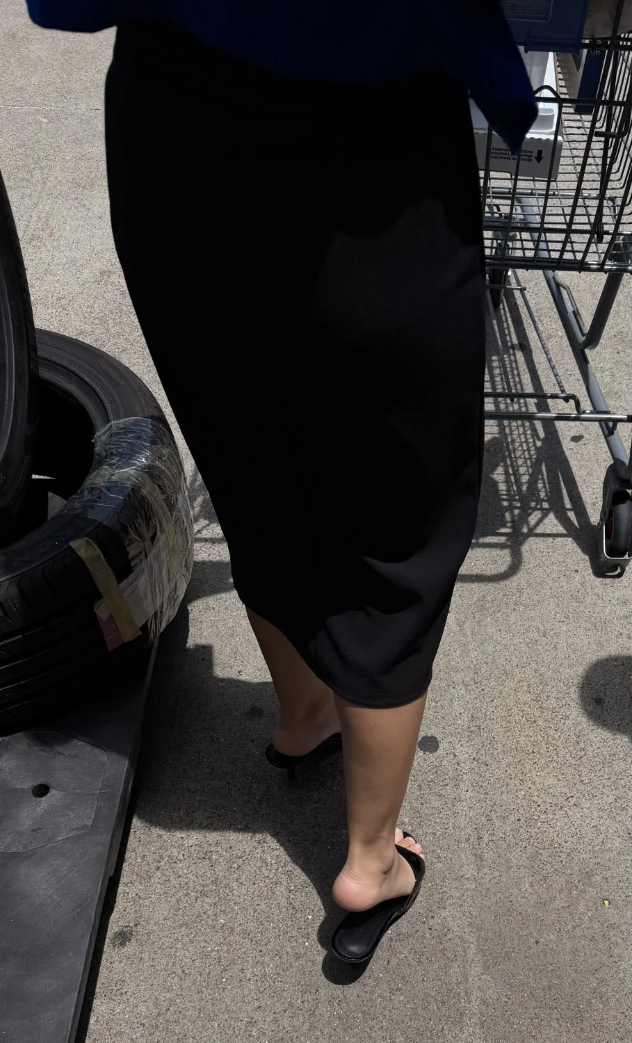 Sexy MILF feet in black heels image 27