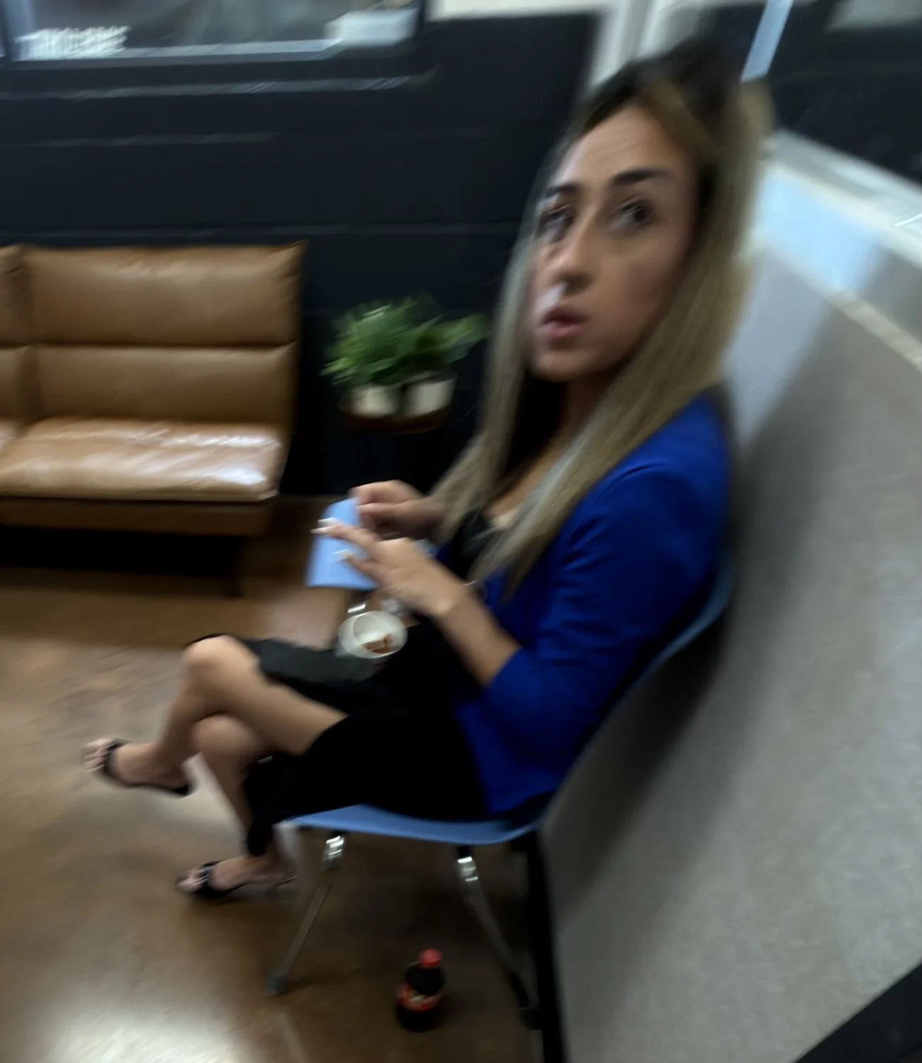 Sexy MILF feet in black heels image 3