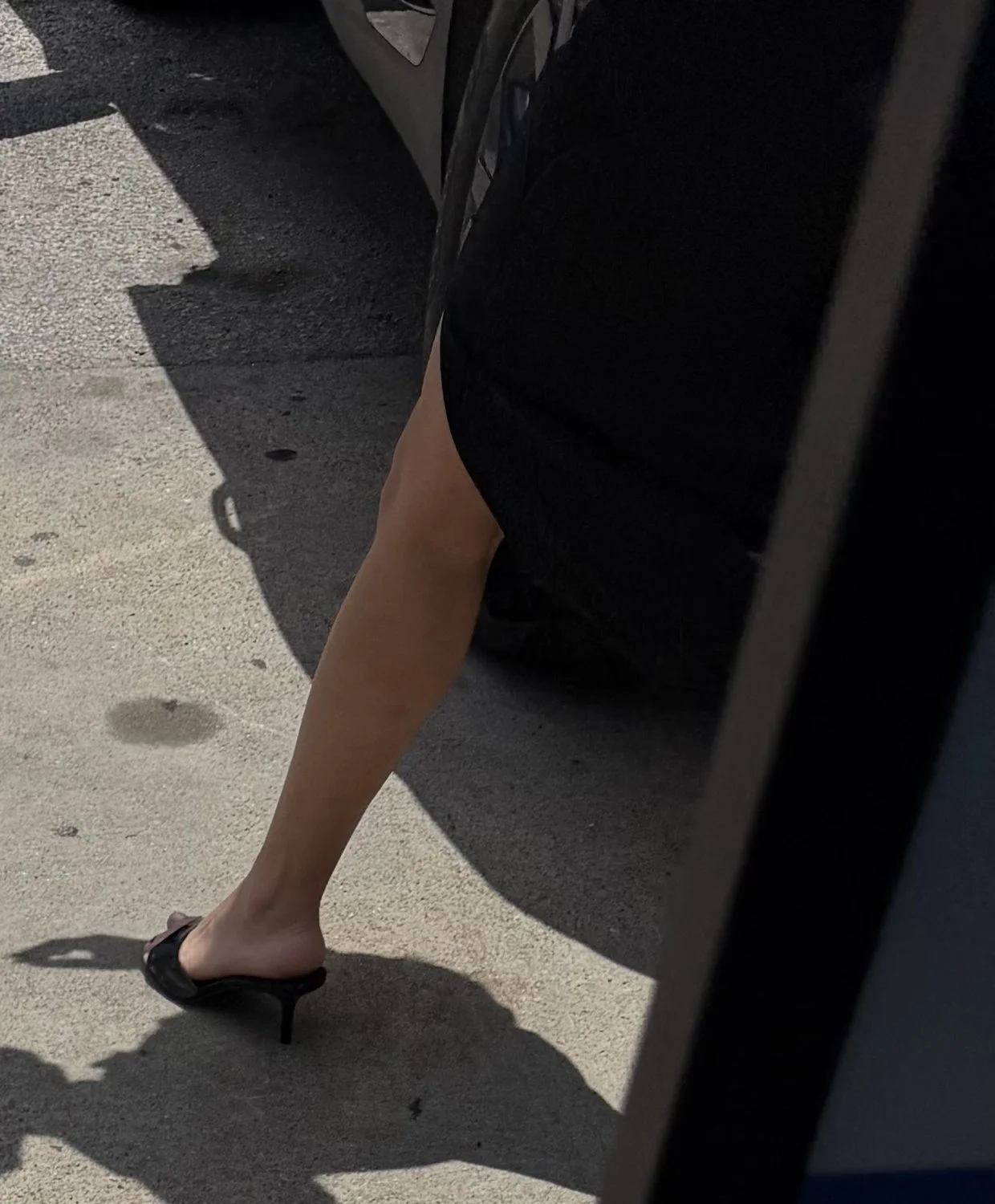 Sexy MILF feet in black heels image 31