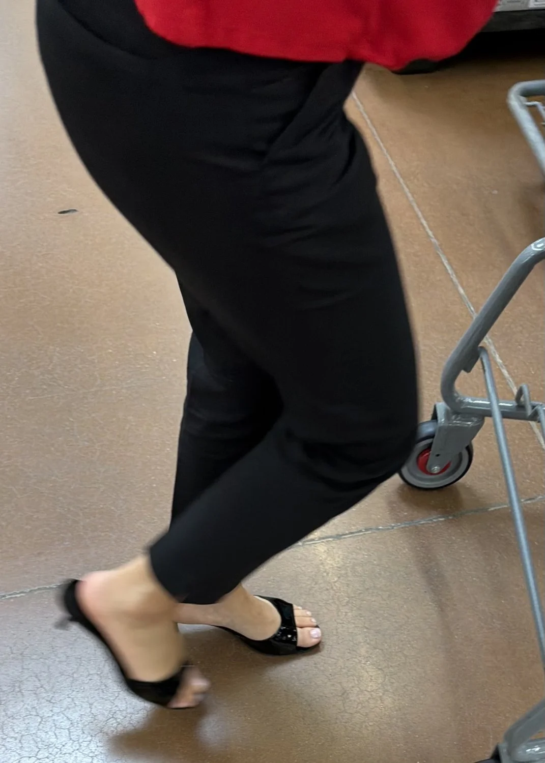 Sexy MILF feet in black heels image 45